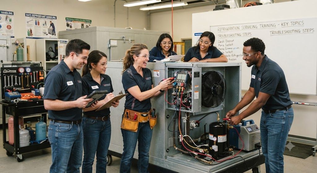 Refrigeration equipment servicing training