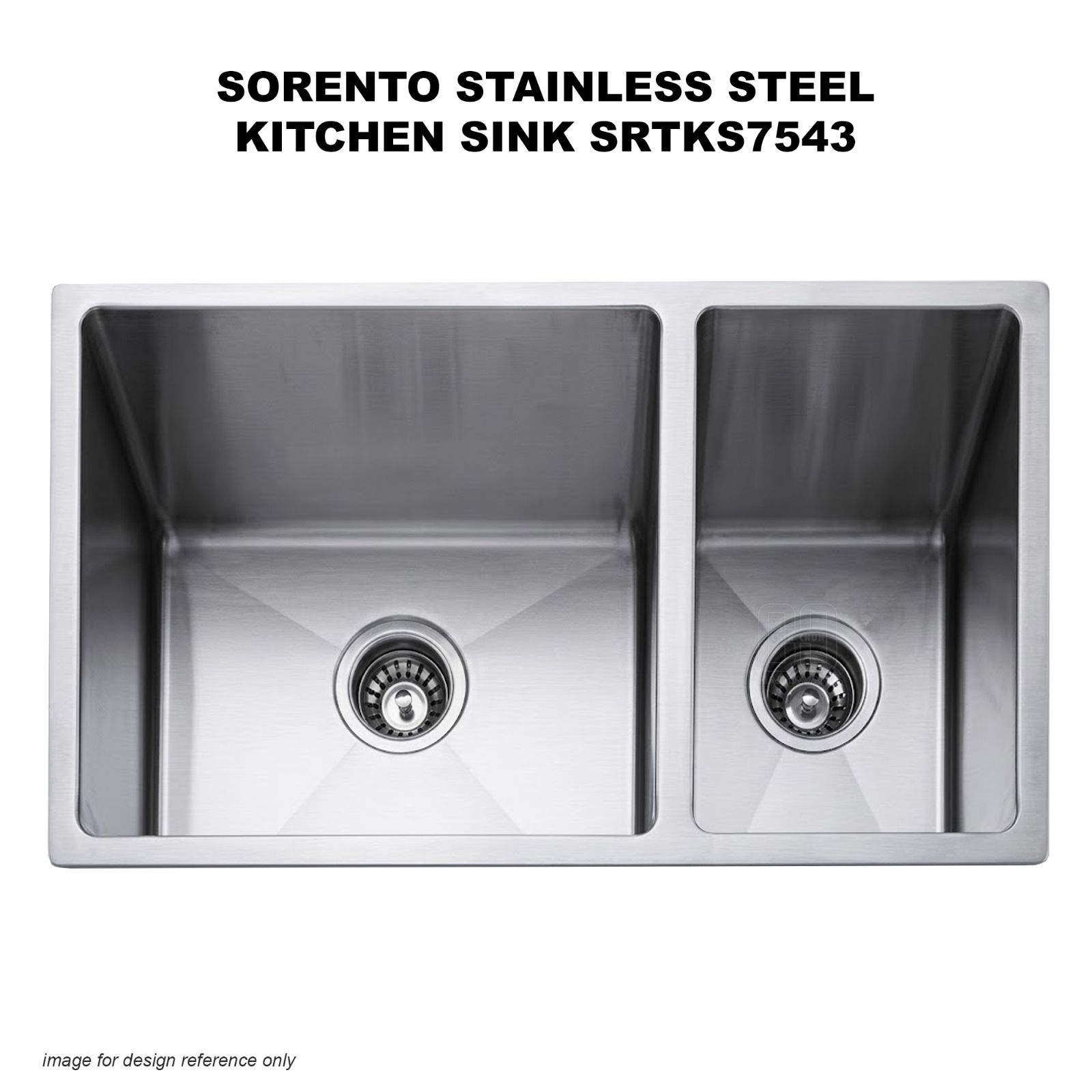 SORENTO STAINLESS STEEL KITCHEN SINK SRTKS7543-CLEAR