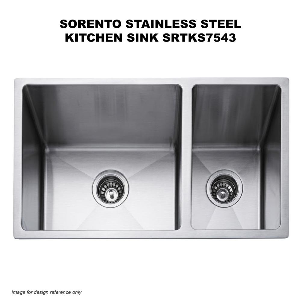 SORENTO STAINLESS STEEL KITCHEN SINK SRTKS7543-CLEAR