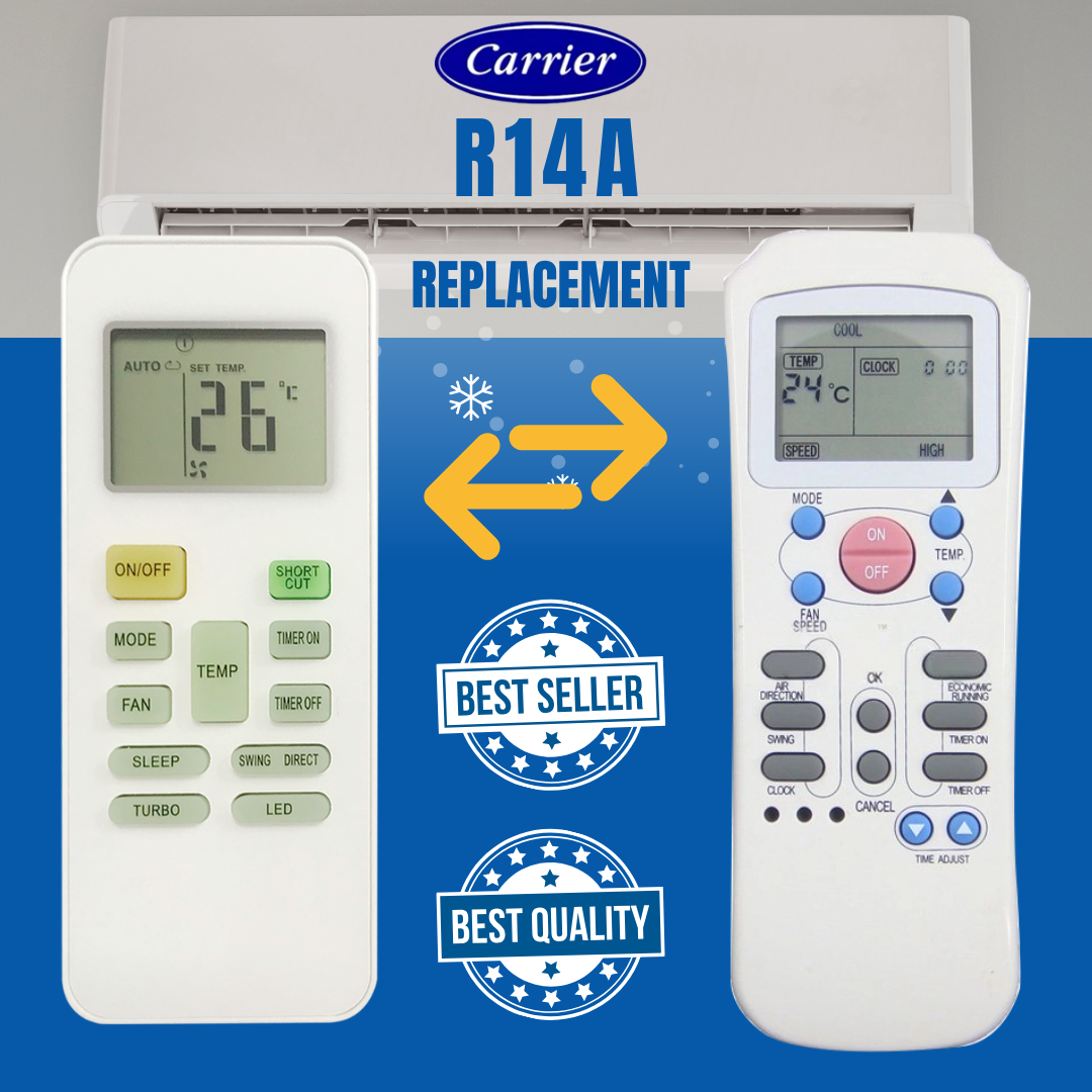 R14A CARRIER Air Cond Aircon Aircond Remote Control Replacement R14/CE R14A/CE