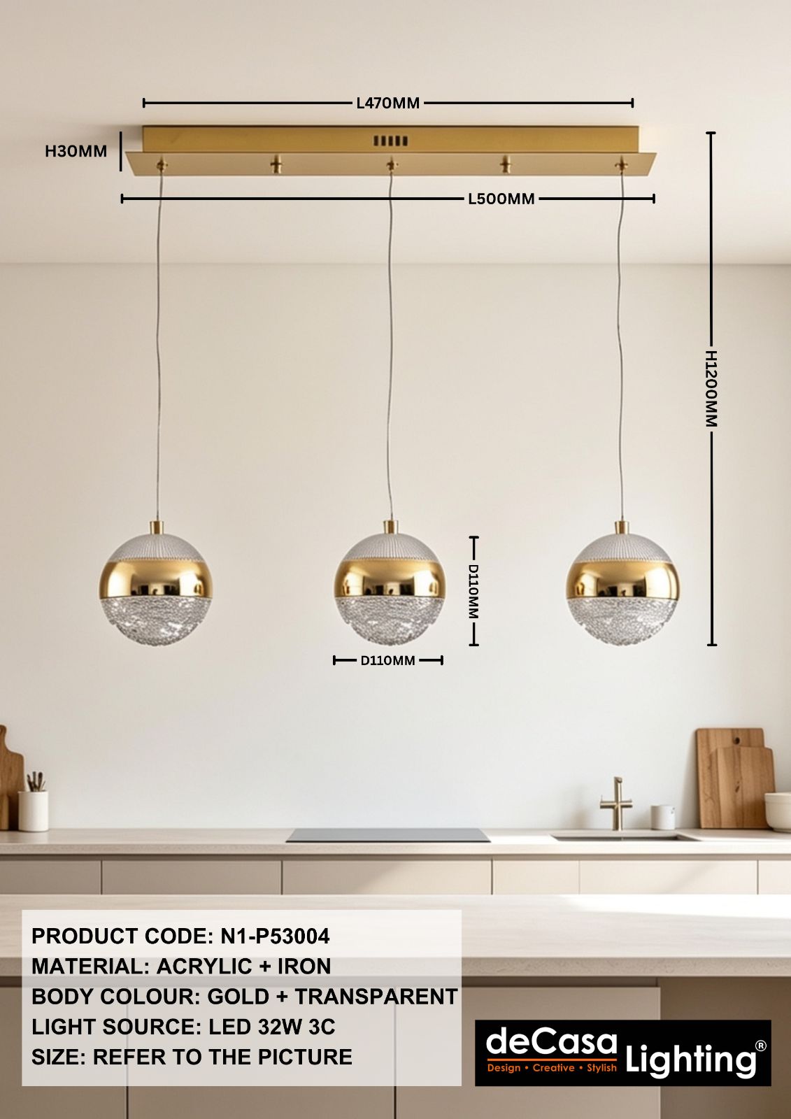 MODERN 3 IN 1 PENDANT LIGHT (N1-P53004)