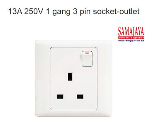 Chint NEW7-G42700/ NEW7 G42700 13A 1 Gang Switch Socket