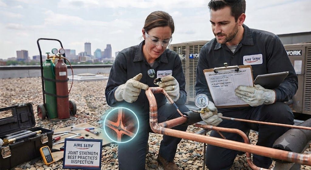 HVAC copper brazing joint strength procedures