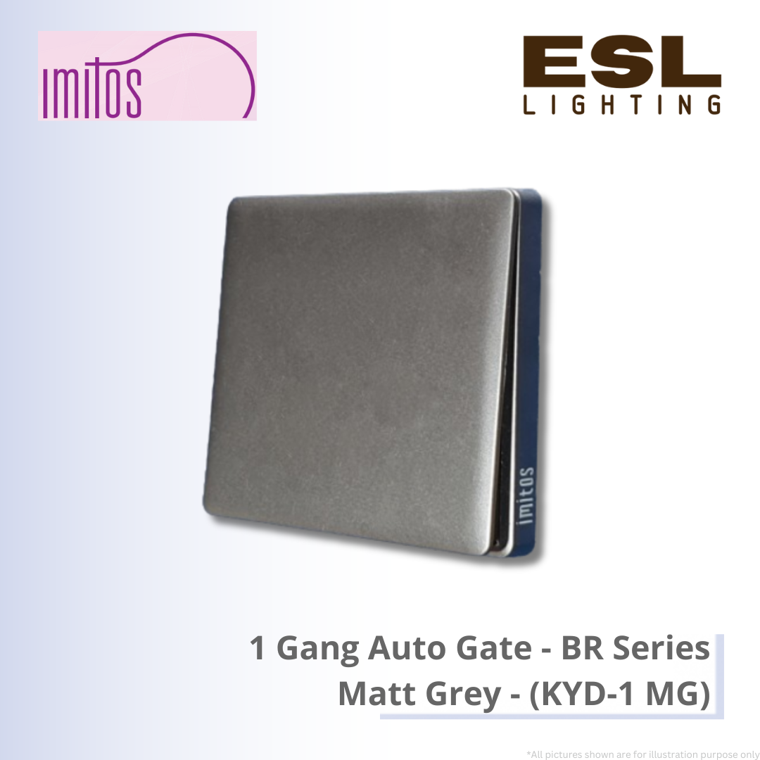IMITOS 1 Gang Auto Gate (BR Series) Matt Grey - KYD-1 MG [SIRIM]