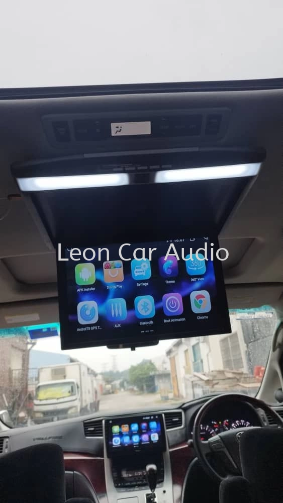Leon Toyota Vellfire Alphard anh20 17.3" fhd hdmi usb mp4 roof led monitor