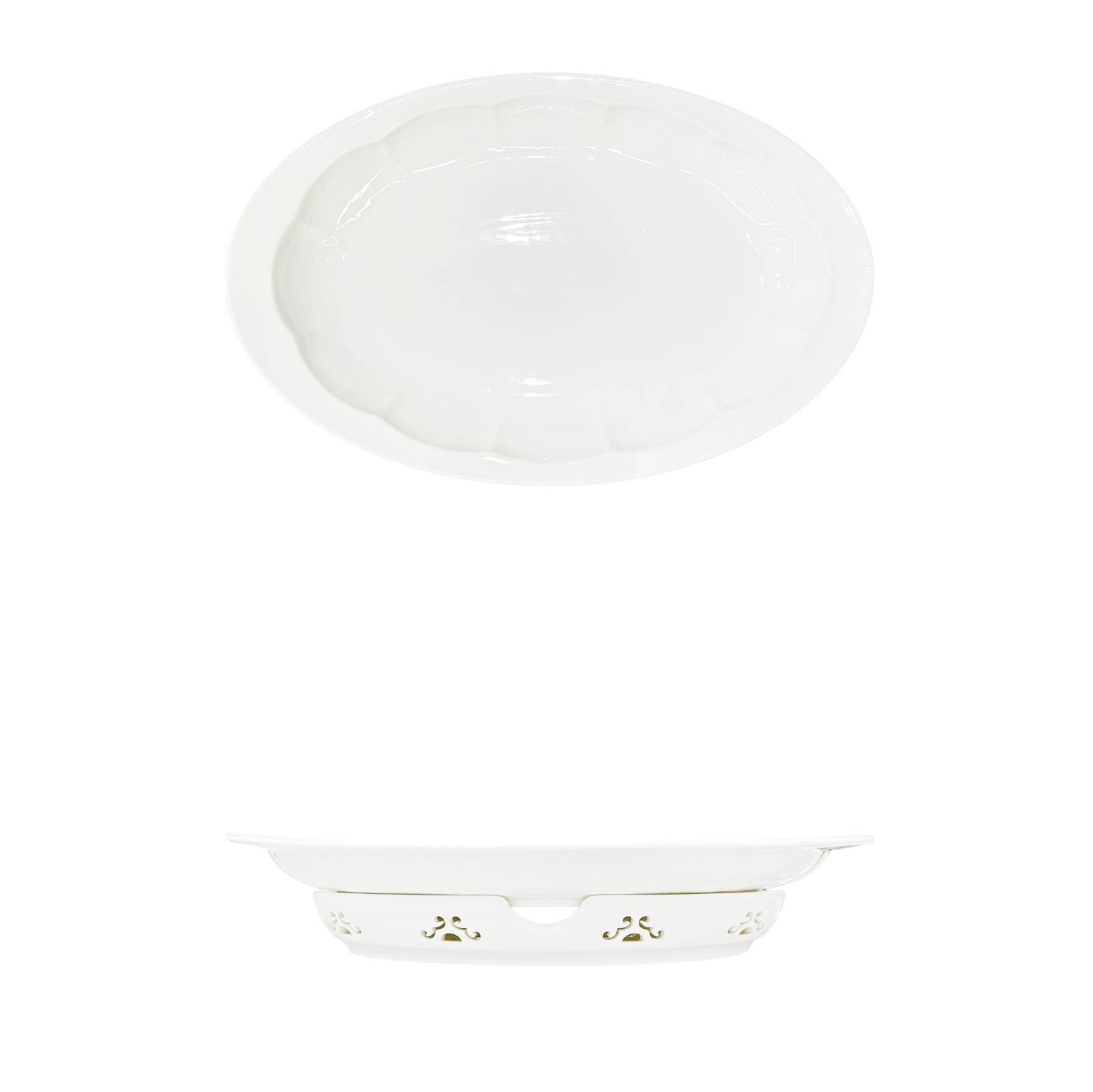 YX-BC-21.5'' Wide Blooming Fish Warming Plate （SET） 21.5 绽放宽型暖鱼盘 (套)