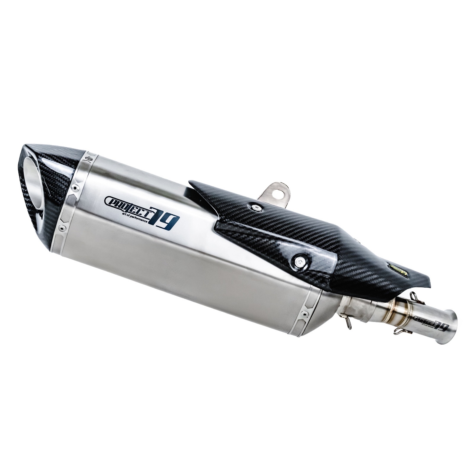 Project79 Stainless Steel Slip On set Link Pipe + Titanium Muffler Exhaust QPLZ01 + QPM56TT for Zontes 368G