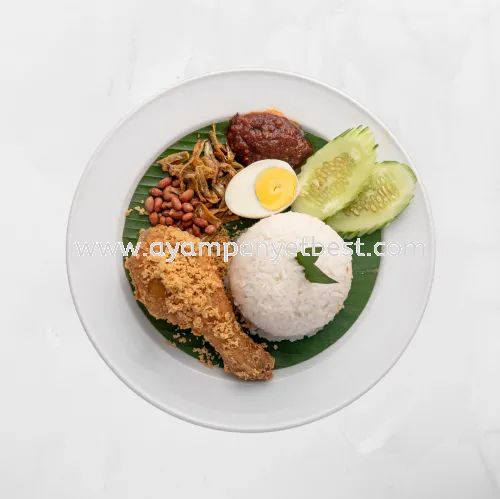 Nasi Lemak Ayam Penyet