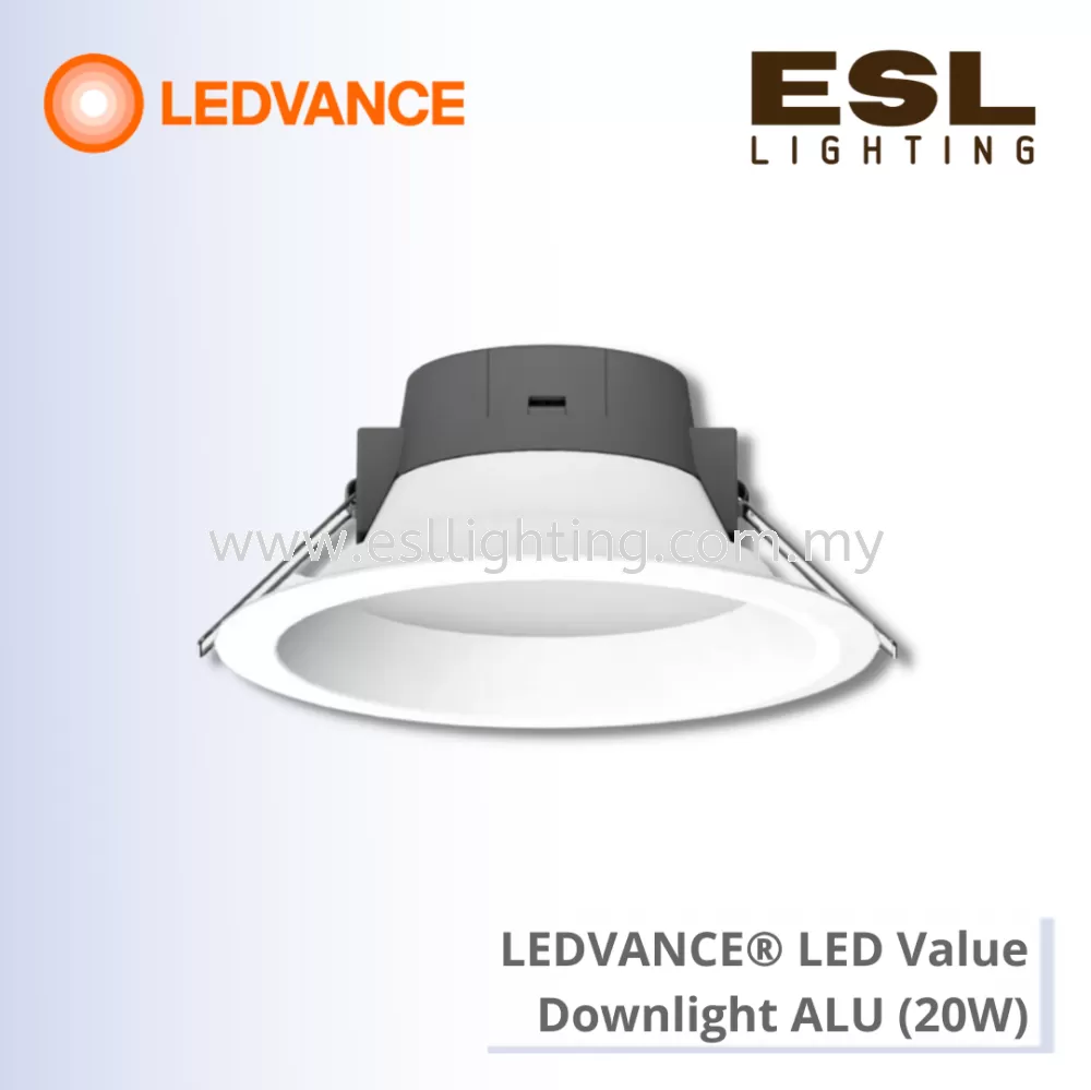 LEDVANCE LED Value Downlight ALU 20W 8" - 4058075398276 / 4058075398290 / 4058075398313