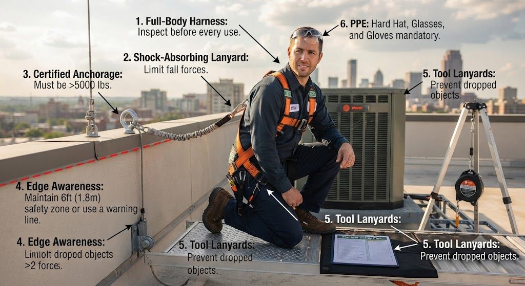 HVAC height safety equipment requirements