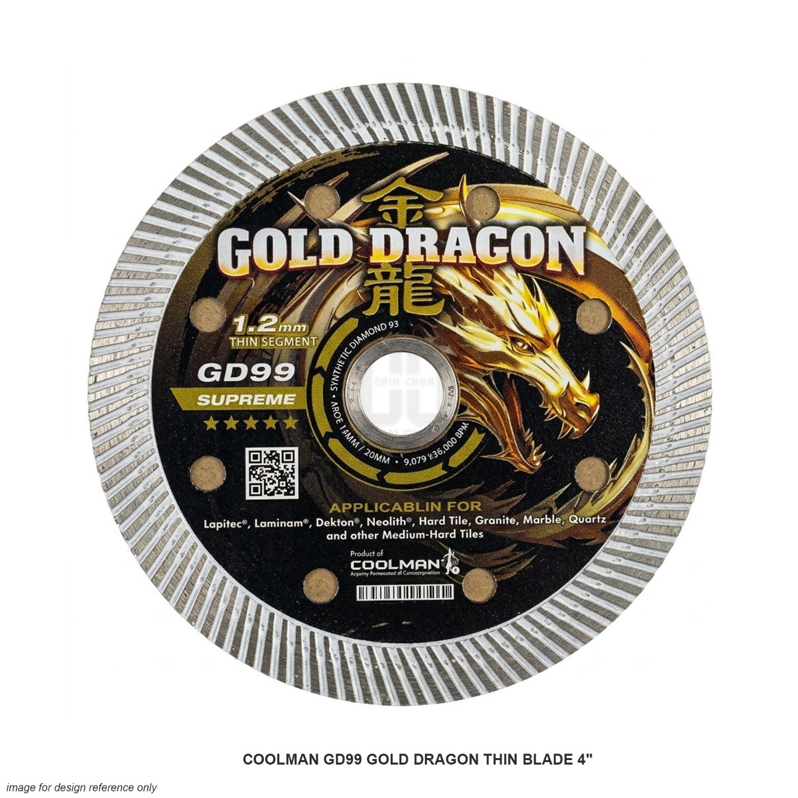 COOLMAN GD99 GOLD DRAGON THIN BLADE 4"