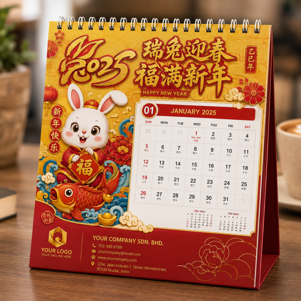 Desk Table Calendar Printing with Hot Stamping | Custom Corporate & Personalized Calendars