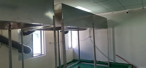 Install stainless steel hood