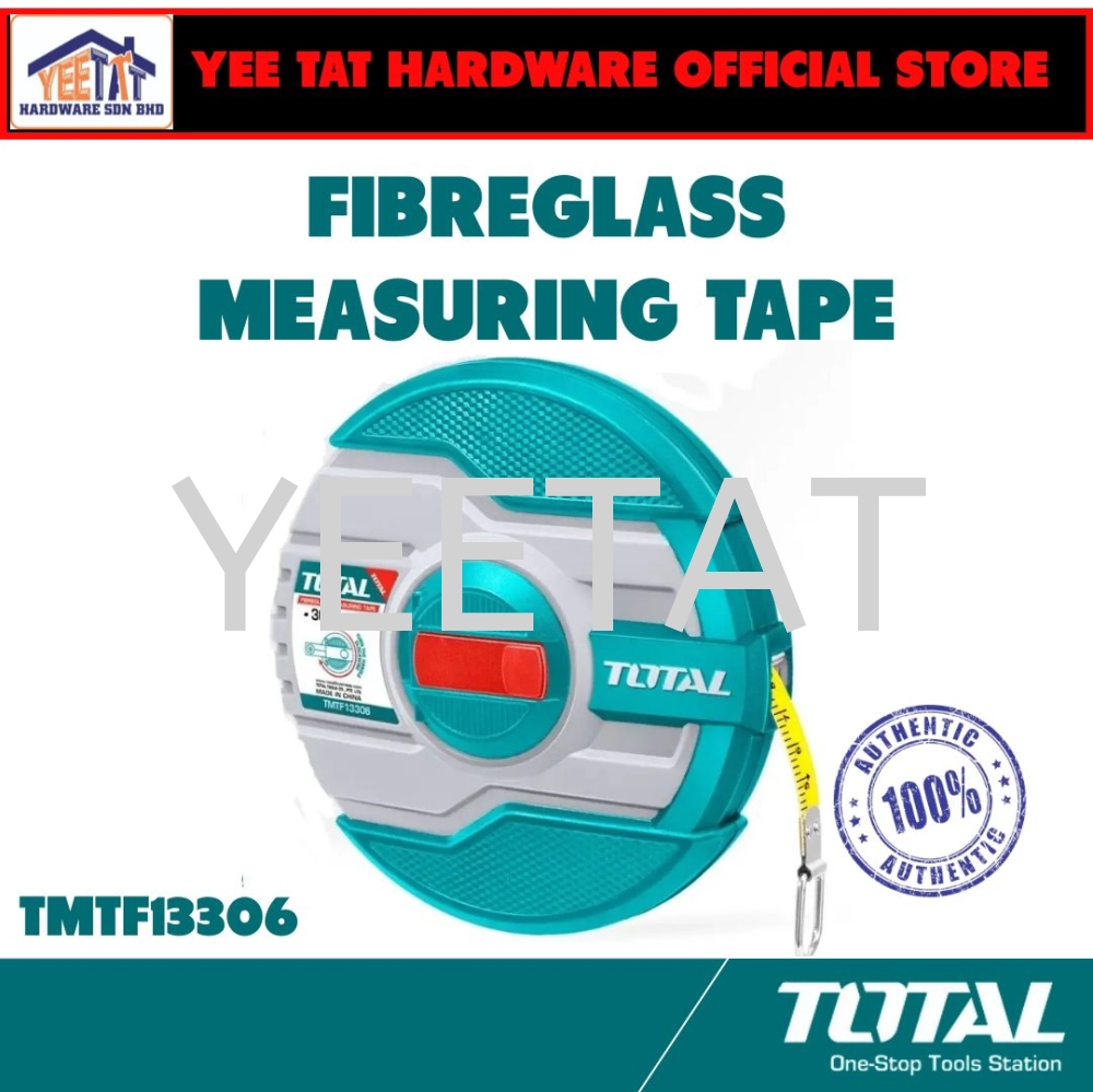 [ TOTAL ] TMTF13306 Fibreglass Measuring Tape 30mm x 12.5mm