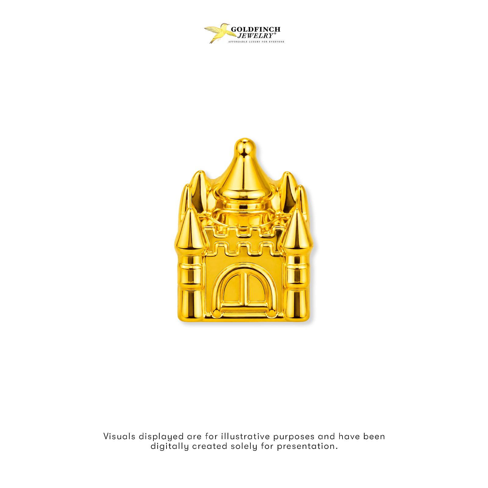 P00189: Castle Charm 916 (wt 0.20g) 