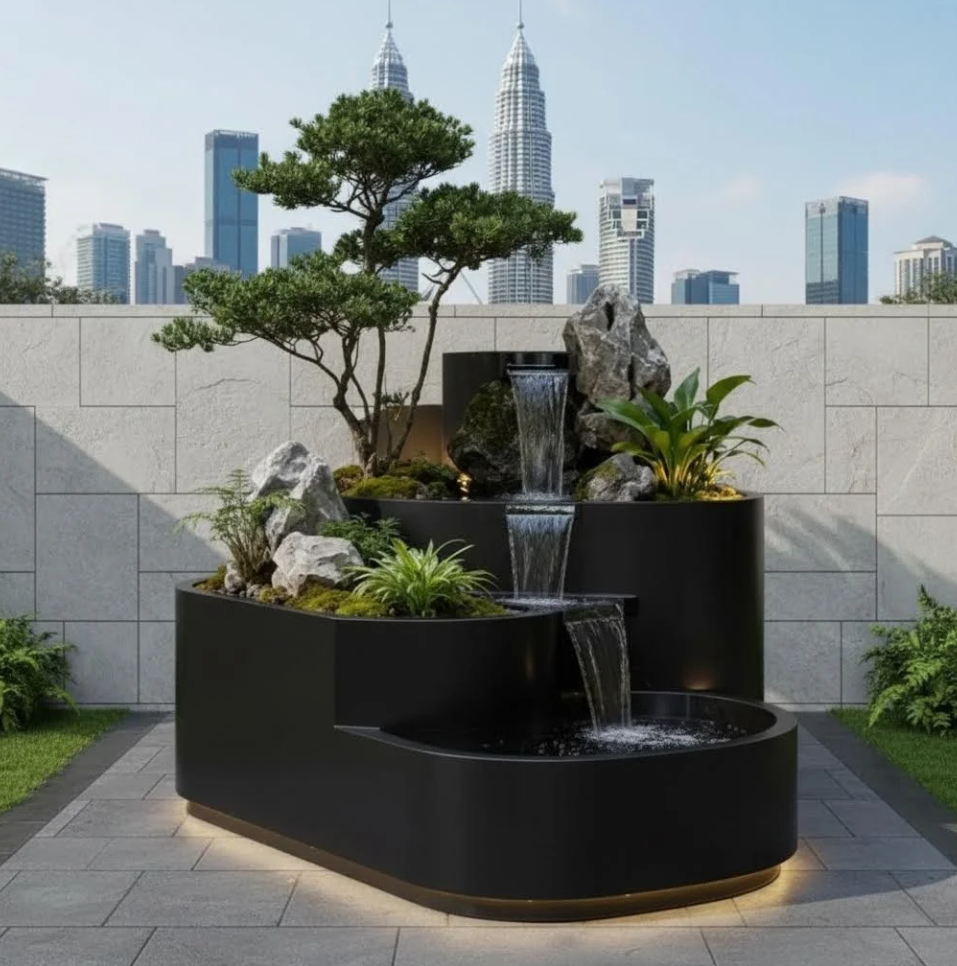 Bespoke Outdoor Water Fountain Malaysia  马来西亚定制户外喷泉 Air Pancut Luaran Malaysia yang dipesan lebih dahulu