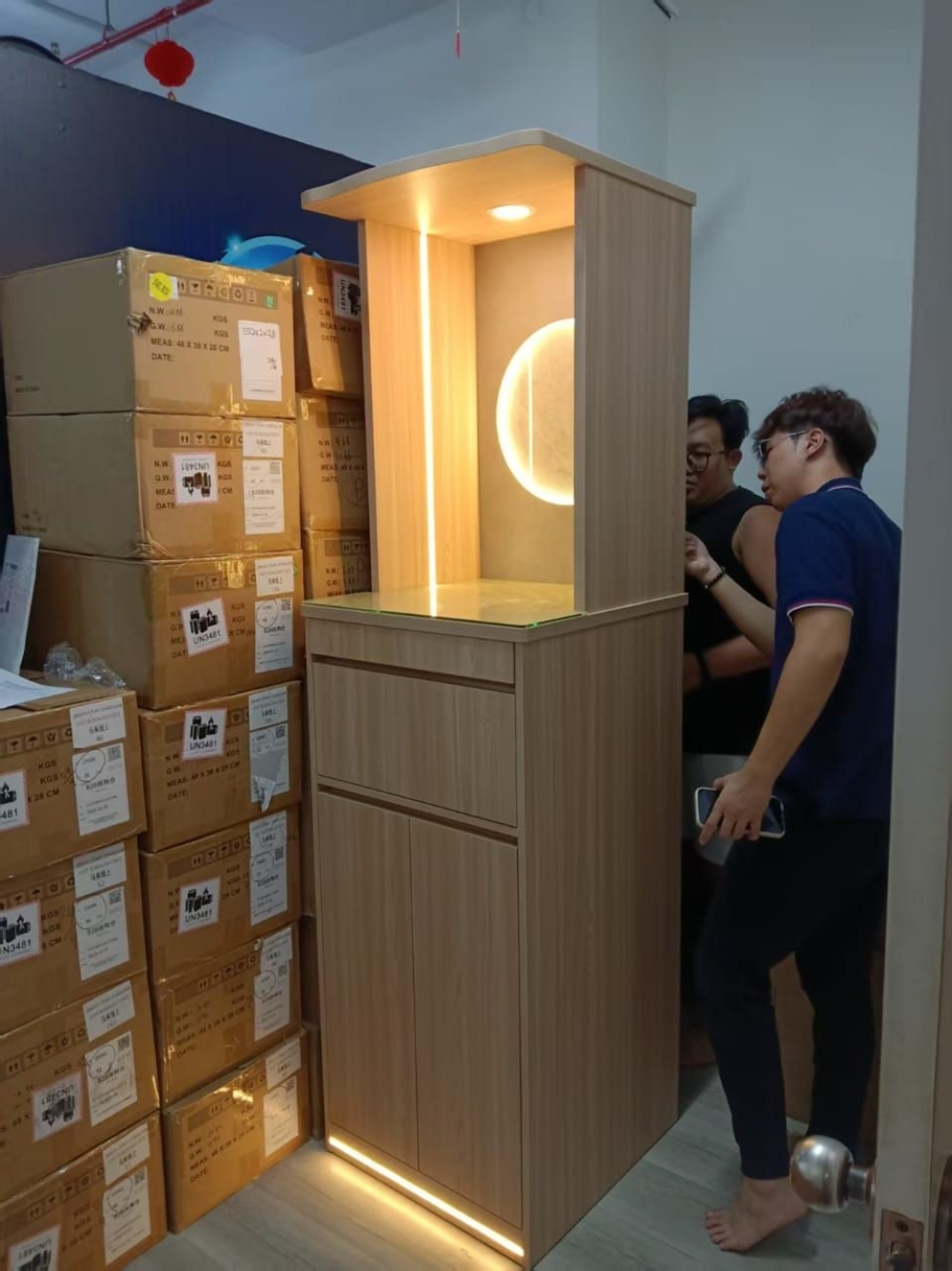 Modern Feng Shui Prayer Altar Cabinet | 风水尺 | 鲁班尺 | LED Feature | Custom Size | Malaysia Supplier | Deliver Georgetown | Kulim | Tanjong Tokong | Penang Island | Ipoh