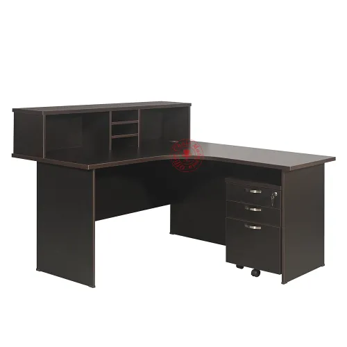 L Shape Reception Counter Table c/w Mobile Pedestal 2D1F / Receptionist Table