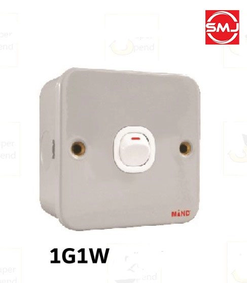 Mind 2K701-1W 1 Gang 1 Way Metalclad Switch 