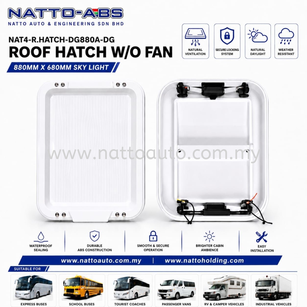 Roof Hatch W/O Fan (880mmΓ680mm) Sky Light
