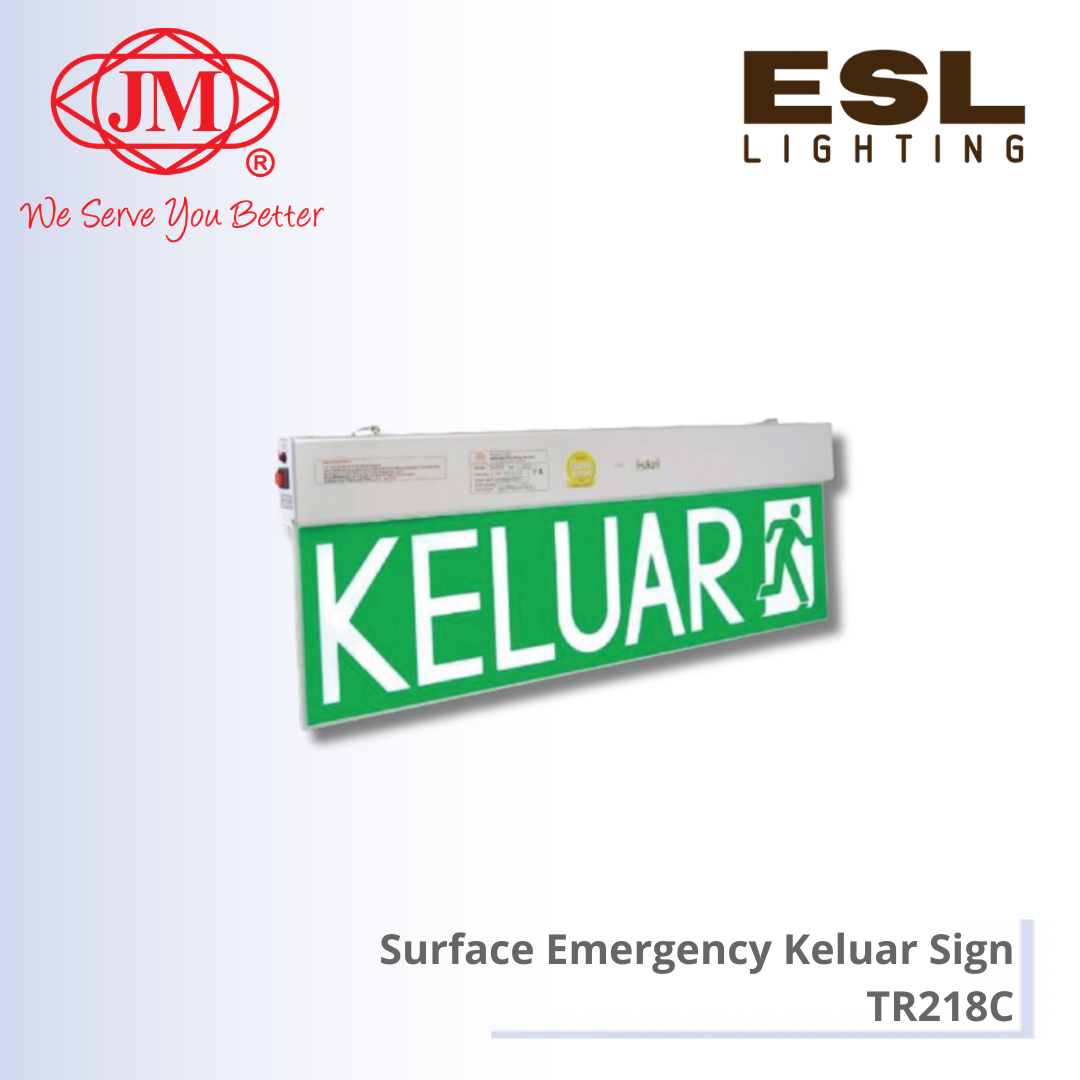 JM Surface Emergency Keluar Sign - TR218C [SIRIM]