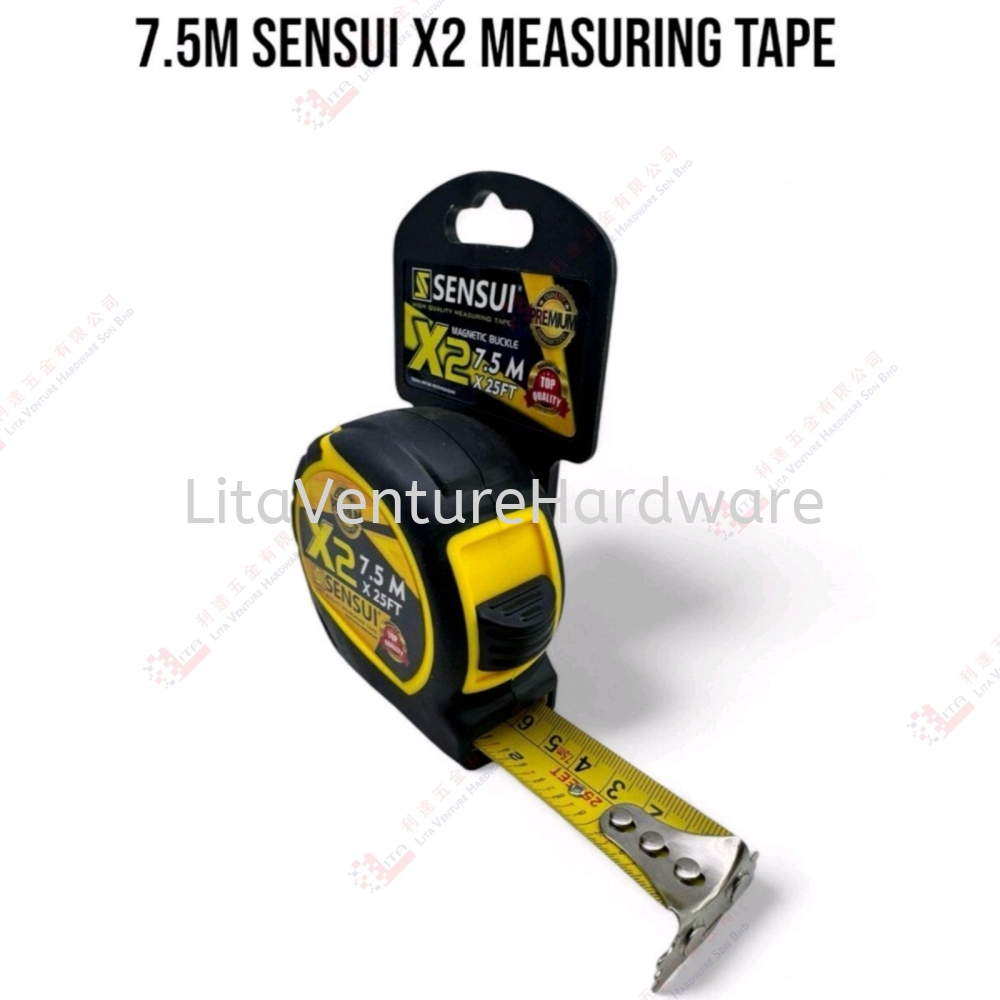 SENSUI BRAND 7.5M MEASURING TAPE - X2