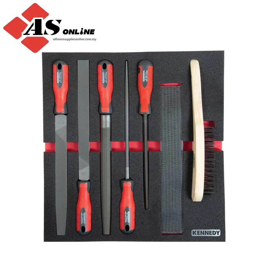 KENNEDY 7 Piece Engineers File Set in 2/3 Foam Inlay for Tool Cabinets / Model: KEN5950030K