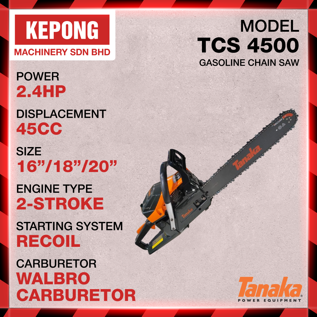 Tanaka TCS4500 45cc 18" chain saw
