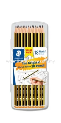 Staedtler Noris @B Pencil In Transparent Box 18 Pcs Pencils