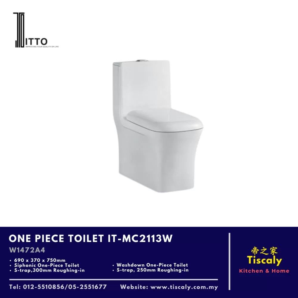 ITTO ONE PIECE TOILET IT-MC2113W - W1472A4