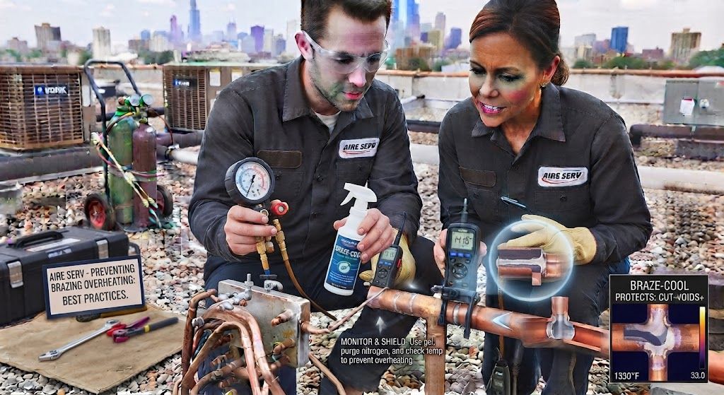 HVAC brazing overheating prevention techniques