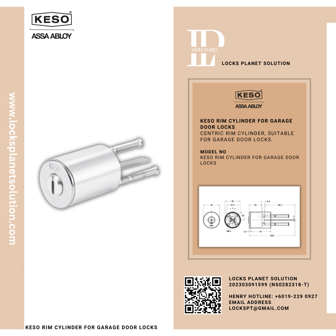 KESO RIM CYLINDER WITH BUSHING FOR CISA LOCKS.
