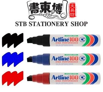 Artline 100 Permanent Marker - Bold Point 7.5mm - 12.0mm