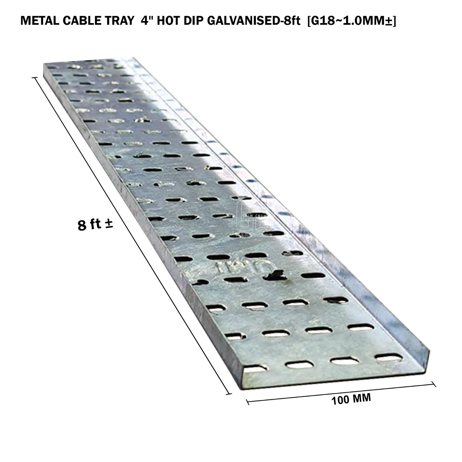 METAL CABLE TRAY 4" HOT DIP GALVANISED 8ft G18 1.0MM卤
