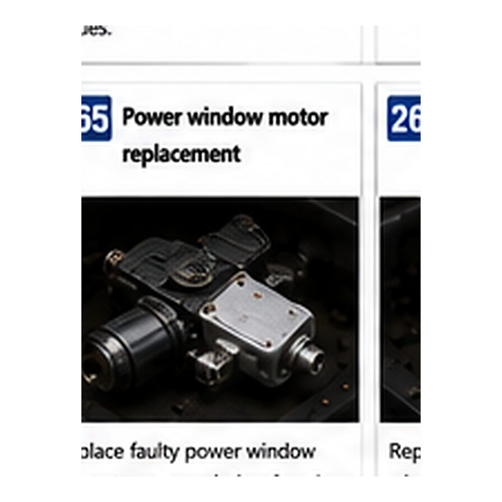 Power Window Motor Replacement