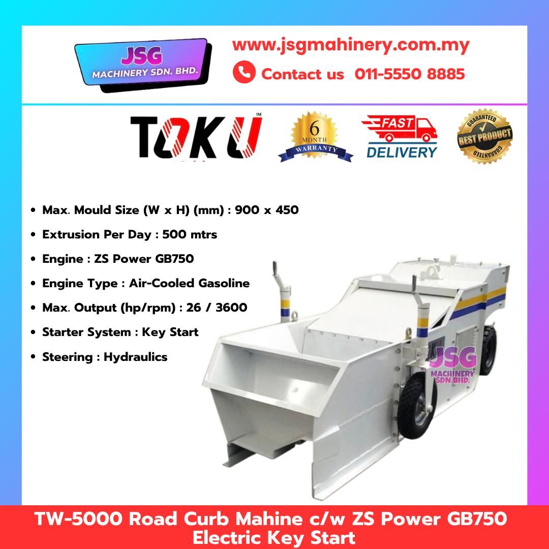 TOKU TW-5000 Road Curb Machine with ZS Power GB750 Electric Key Start