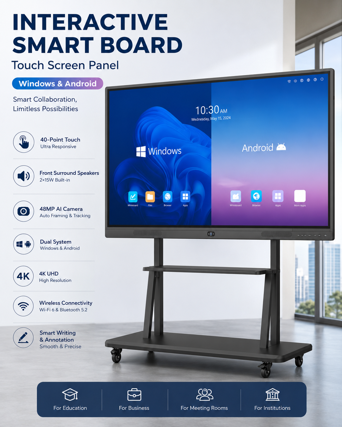 4K Interactive Smart Board
