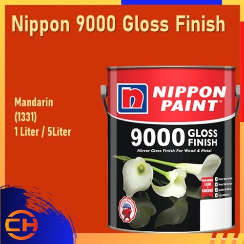 Nippon 9000 Gloss Finish Wood & Metal Paint 1L/5L MANDARIN (1331)