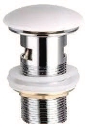 IT-W4120(W) Pop Up Basin Waste for Glass Basin (White) – Premium Bathroom Sink Waste Plug with Smooth Operation