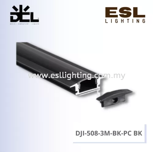 [DISCONTINUE] DCL ALUMINIUM PROFILE - DJI-508-3M-BK+PC BK