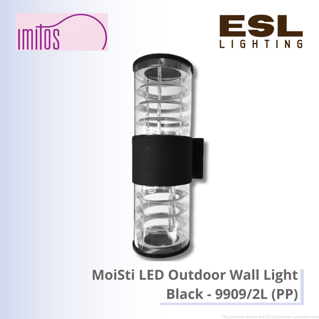 IMITOS MoiSti LED Outdoor Wall Light Black - 9909/2L (PP)