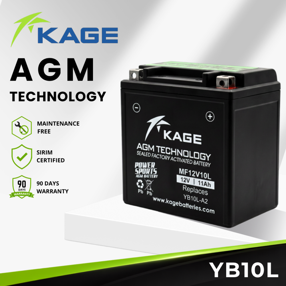 YB10L KAGE - Bateri XV250/V STAR 250/ XV250 VRAGO/PIAGGIO GT125/OLD VIRAGO 250/GILERA350/500/DNA125/RUNNER180