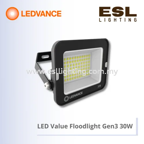 LEDVANCE LED Value Floodlight Gen3 30W - LDVAL FL 30W 830 / LDVAL FL 30W 840 / LDVAL FL 30W 865