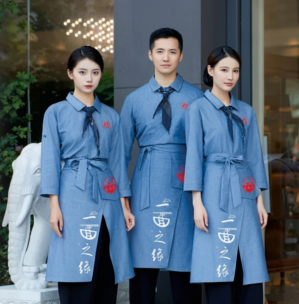 Professional Custom Apron | Custom Logo Kitchen & Restaurant Apron | Premium Uniform Apron for Chef, Barista, Baker & F&B Staff