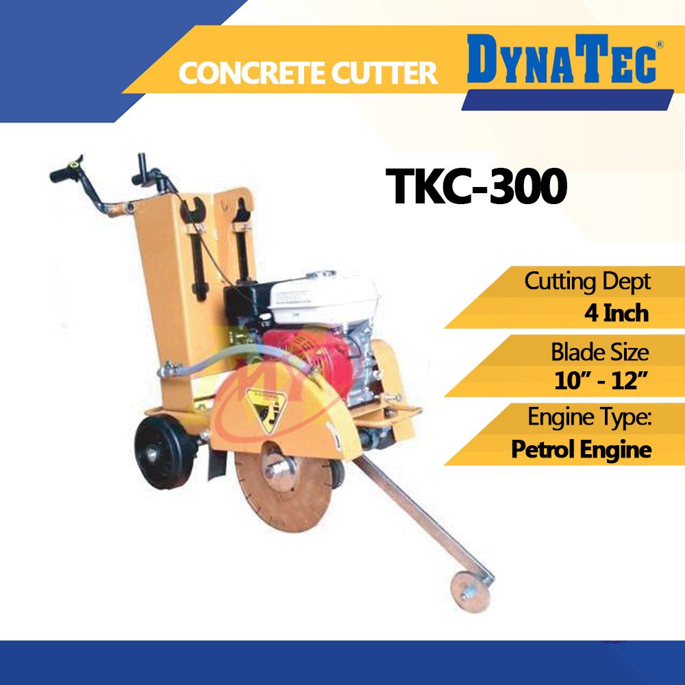 DYNATEC TKC-300 Concrete Cutter c/w Gasoline Engine 5.5Hp