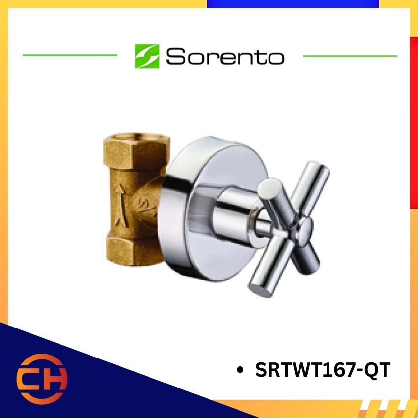 SORENTO BATHROOM FAUCET SRTWT167-FT /  SRTWT167-QT stop valve 1” (Full Turn / Quater Turn)