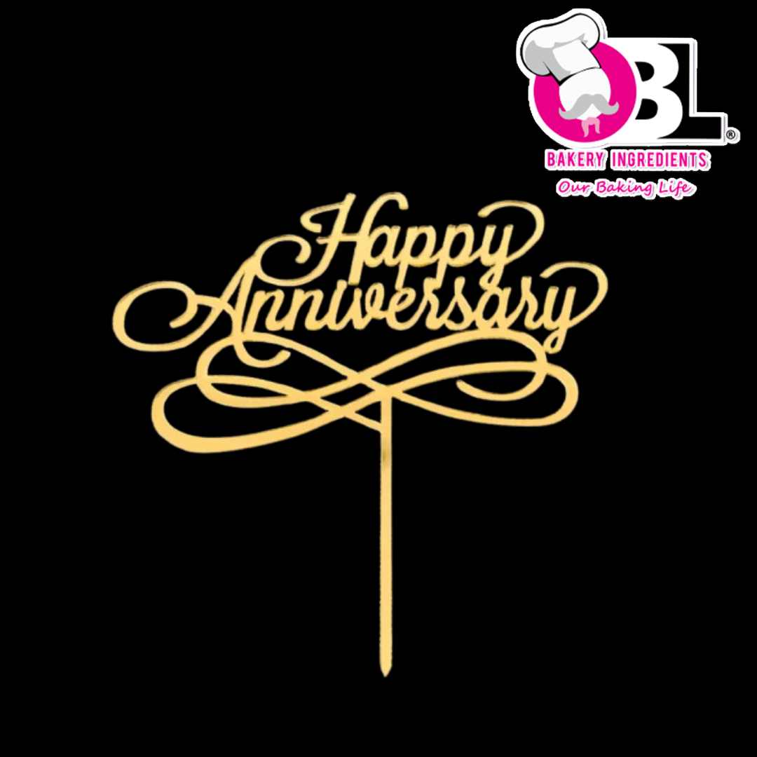 102148 ACRYLIC CAKE TOPPER-HAPPY ANNIVERSARY