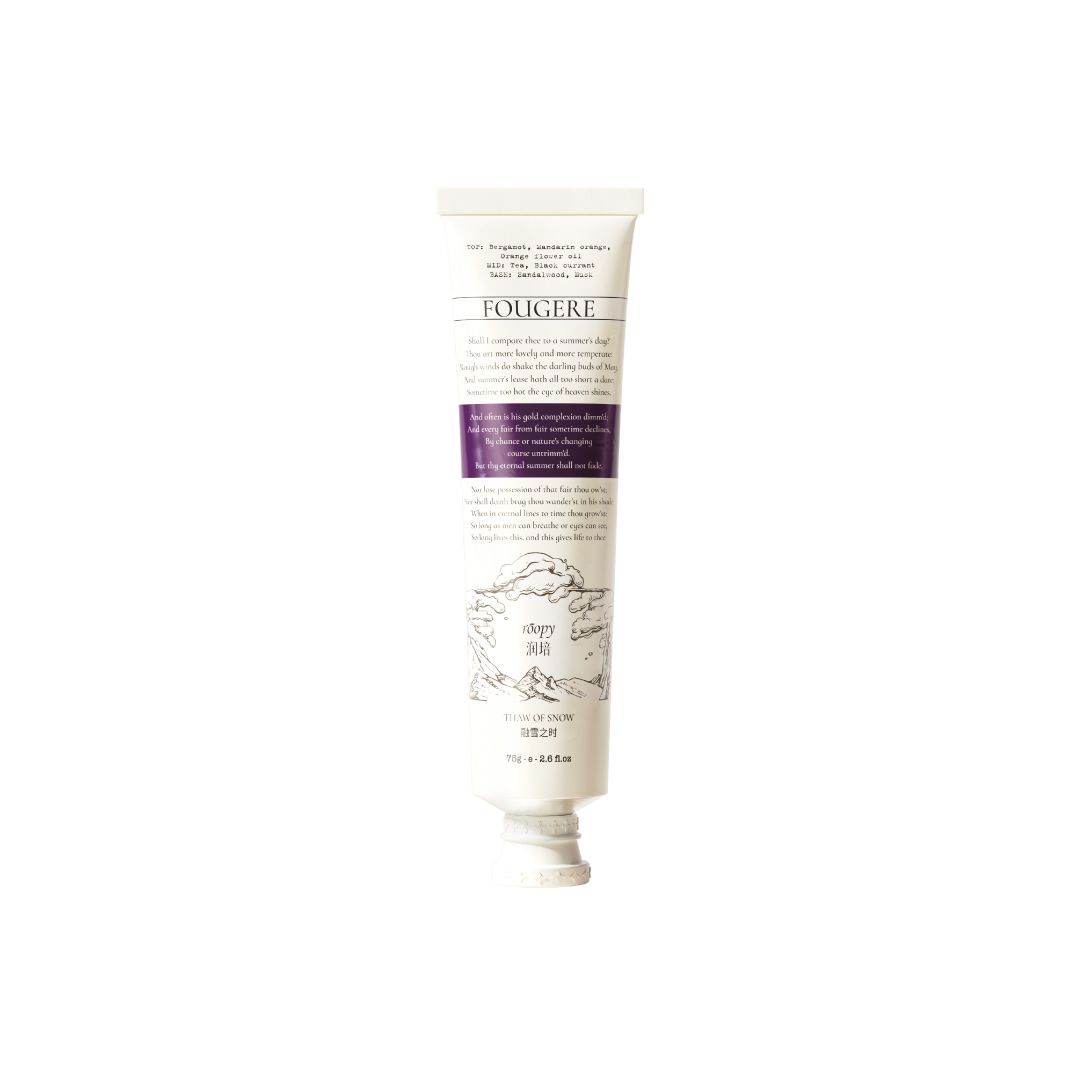 Roopy Poetic Series: Plant Essential Oil Hand Cream 75g - Thaw of Snow