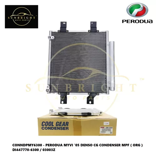 CONNDPMY6300 - PERODUA MYVI '05 DENSO CG CONDENSER MPF ( ORG ) DI447770-6300 / 03003Z