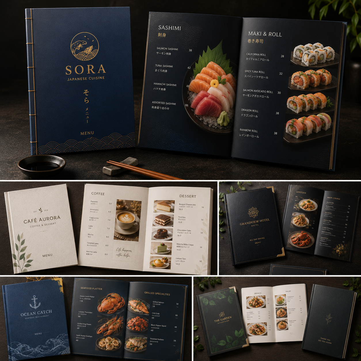 Menu Booklet Printing | Premium Multi-Page Restaurant & Caf茅 Menus